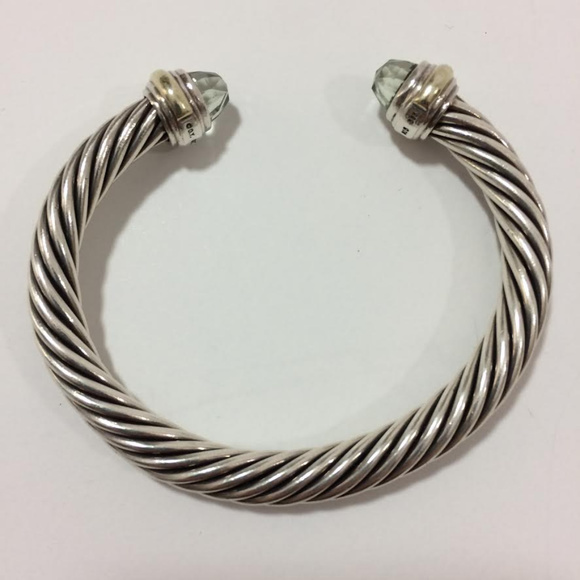 David Yurmam Prasiolite 925 & 585 7mm Bracelet med - Picture 5 of 8